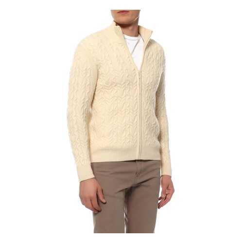 Кардиган мужской Mir cashmere WME16-038 белый 4XL в Кропп